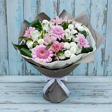 Букет цветов из:  Герберы, Альстромерии и Хризантемы в Псебае
