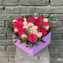 Цветочная композиция из Розы в коробке #REPLACE_PRED# Псебае