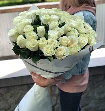Букет 35 Белых роз в Псебае