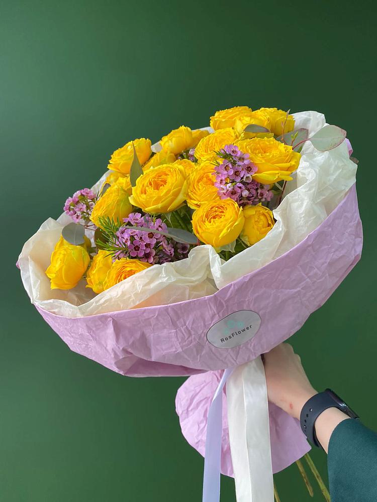 Кустовые желтые розы в Псебае Букет Кустовые желтые розы в Псебае