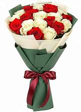 Букет Микс из красных и белых роз #REPLACE_PRED# Псебае