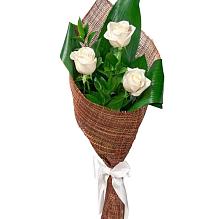 Букет 3 белые розы #REPLACE_PRED# Псебае