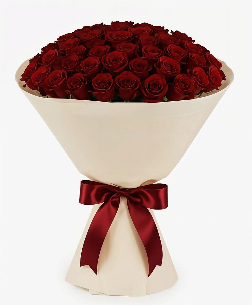 Букет 101 Бордовая роза Блэк Бакарра в Псебае